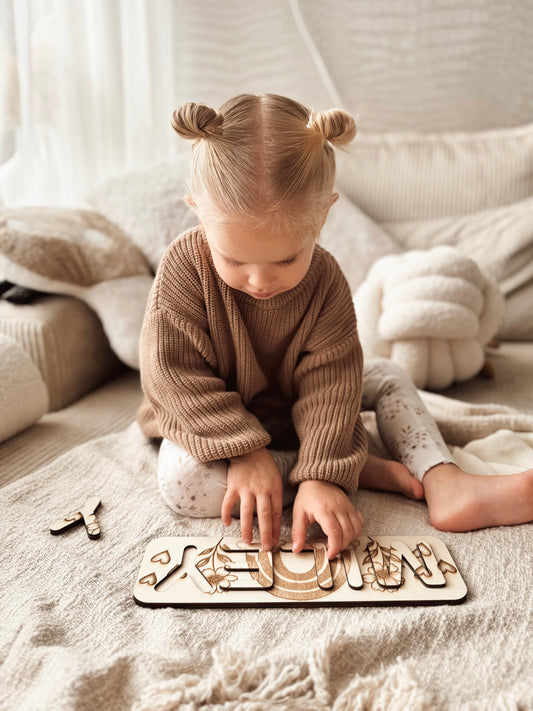 Naam puzzel regenboog
