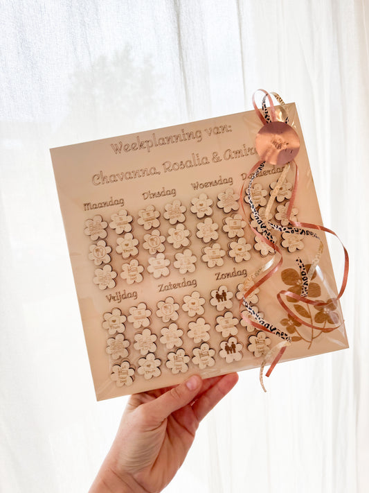 Weekplanner bloemen